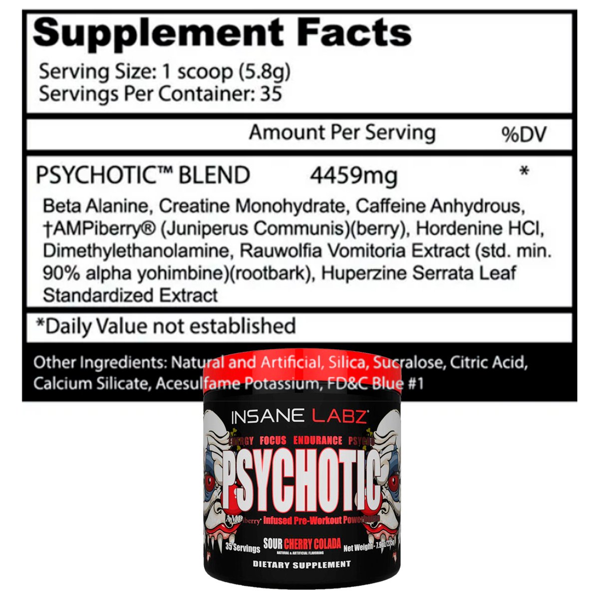 PSYCHOTIC 212g - INSANE LABZ - Fox Suplementos