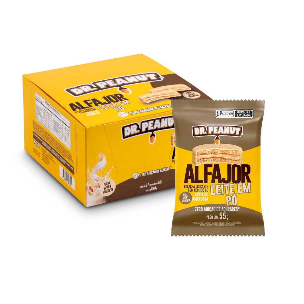 Alfajor (55g) Chocolate Branco Dr. Peanut